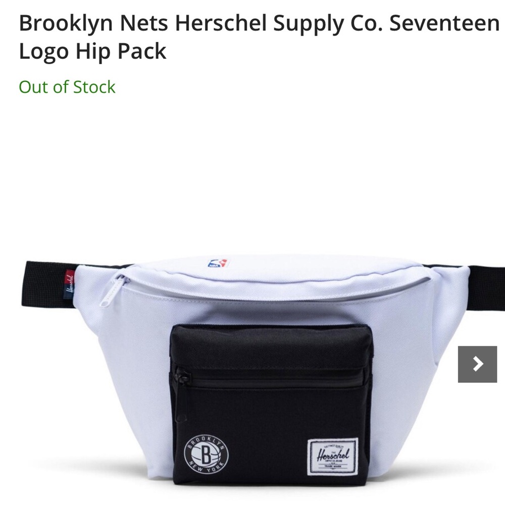NEW-Brooklyn Nets Hershel Seventeen Logo Fanny Hip Pack